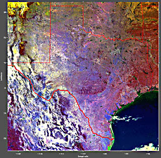 Satelite Image of Texas