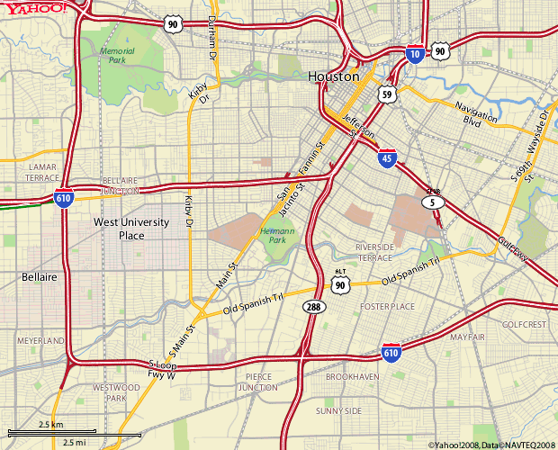 Hermann Park Area Map